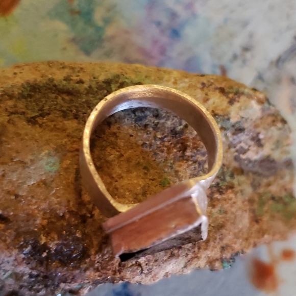 925 Silver Handmade Black Triangle Onyx Ring - Picture 9 of 9